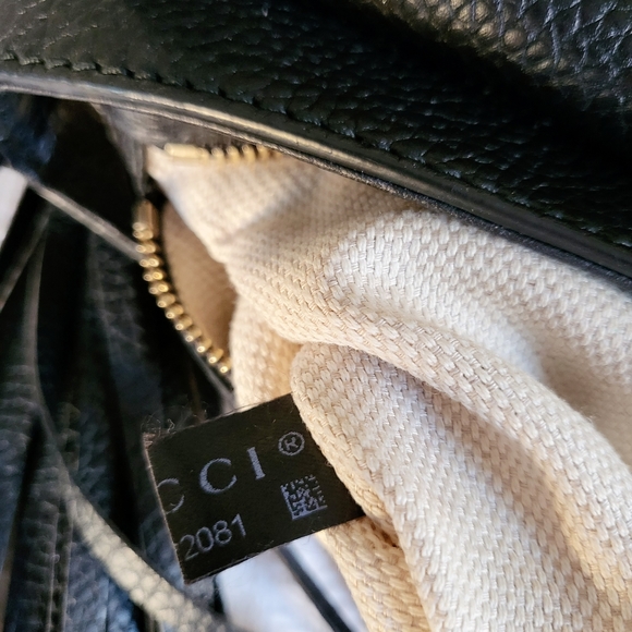 Gucci soho cross body black leather bag purse - Picture 5 of 7